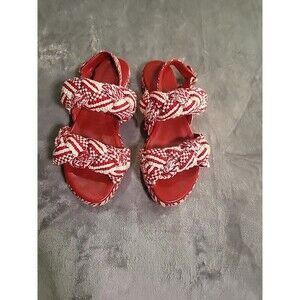 Anatolian Paris Sandals  Red White Size 6.5 (37) Dopemine Feminine